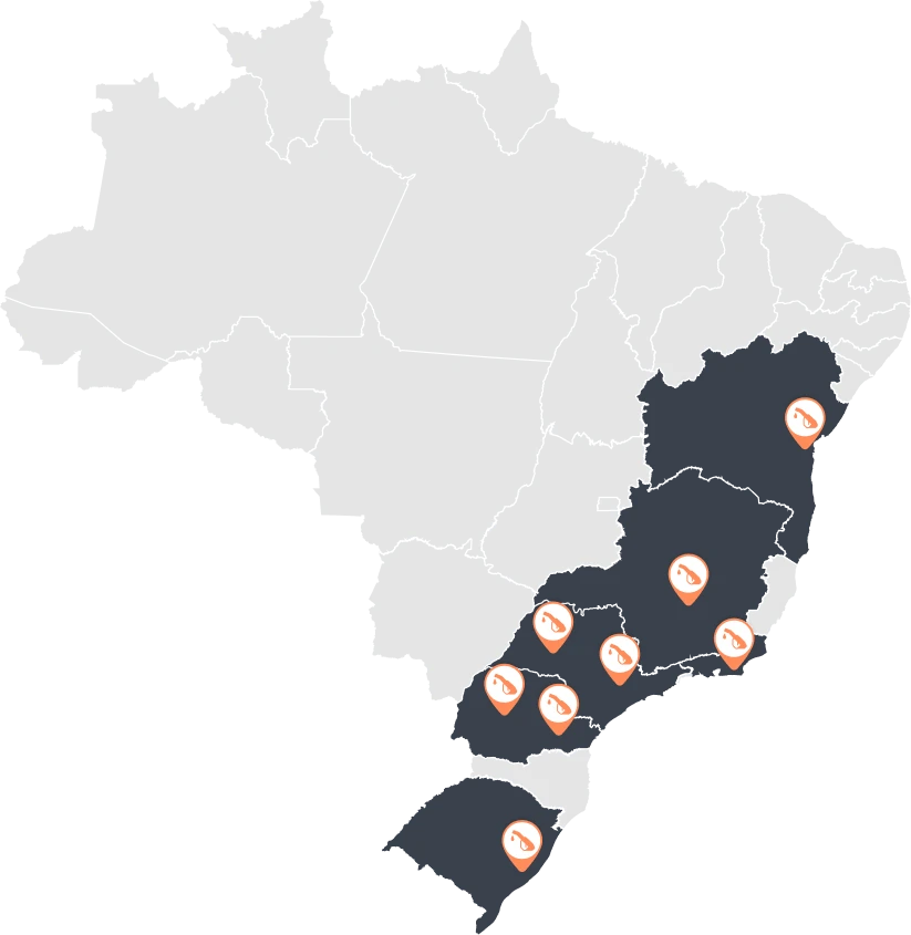 Mapa de bases da troca eco